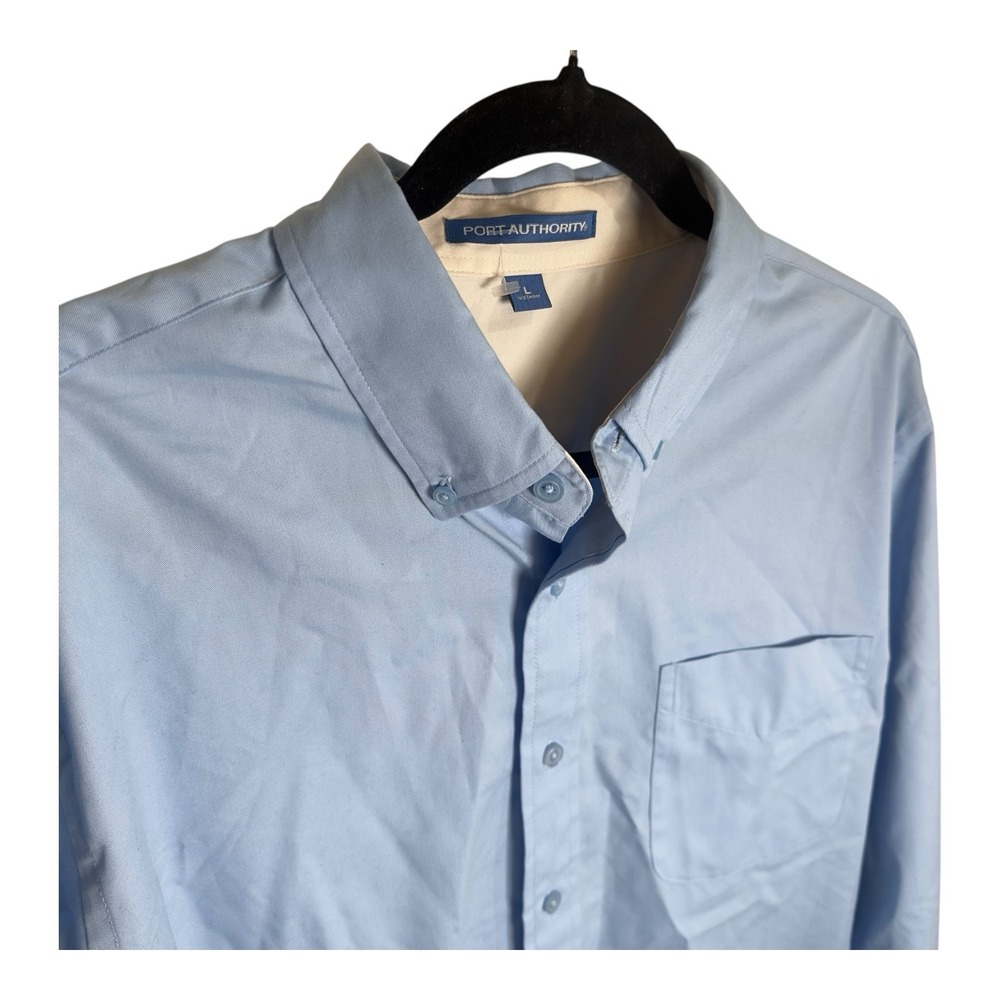 Port Authority S608 Easy‎ Care Long Sleeve Button Down Shirt | Blue | L